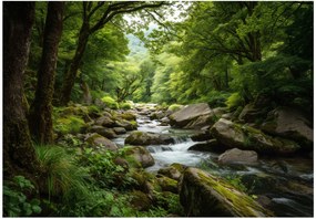 Fotótapéta Erdő Természet 3D Patak Hálószoba Nappali Tapéta Flizelina 300x210
