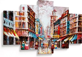 Kép - Hong Kong, olajfestmény (150x105 cm)