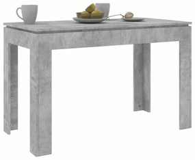 Betonszürke szerelt fa étkezőasztal 120 x 60 x 76 cm