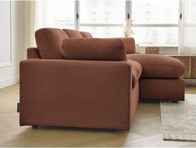 Narancssárga kordbársony sarokkanapé Belair – Bobochic Paris