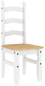 Corona 2 db fehér tömör fenyőfa étkezőszék 42 x 47 x 107 cm