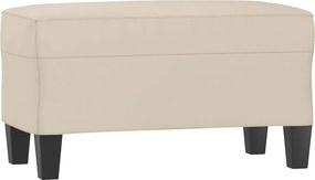 vidaXL krémszínű mikroszálas szövet pad 70 x 35 x 41 cm