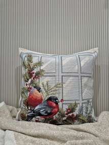 Karácsonyi párnahuzat madárkákkal 1169