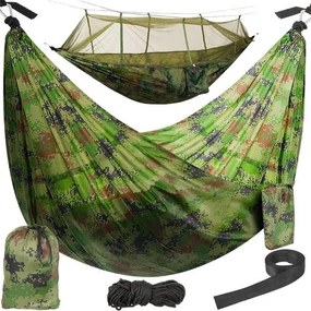 Santiago Army Tourist függőágy 260x140cm hálóval
