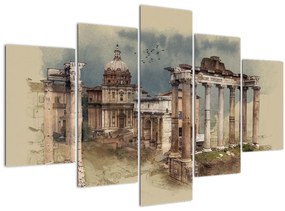 Kép - Forum Romanum, Róma, Olaszország (150x105 cm)