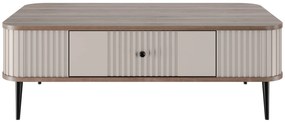 Vesper 103x60 cm-es kasmír / diófa / fekete lábak fiókkal