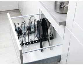 WENKO 53149100 - Fedőtartó és serpenyőtartó 18x18 cm fekete