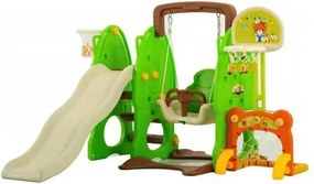 Gyerek csúszda hintával 3 az 1-ben Baby Mix zöld
