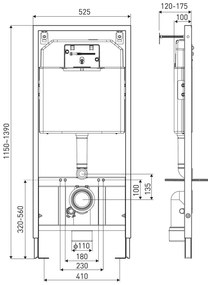 Kasos Pacific Chrome falba építhető WC tartály szett