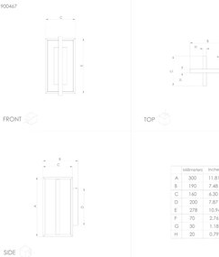 Eglo 900467 - LED Dimmelhető fali lámpa SIBERIA LED/15,5W/230V + távirányító