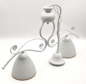 Csillár láncon RETRO 2xE27/60W/230V matt fehér