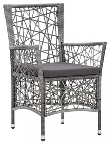 7 részes szürke kültéri polyrattan étkezőgarnitúra