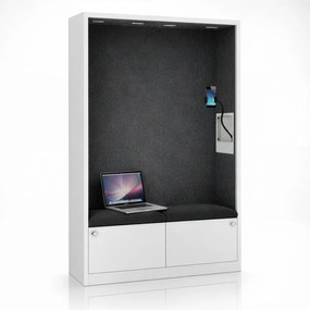 Sally 1150mm korpus Biały - siedzisko Ciemnoszary