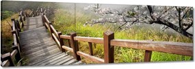 Vászonkép 90x30 Japán Virágzó cseresznye