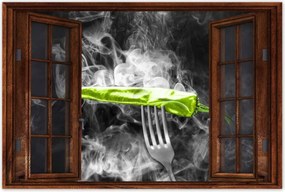 Poszterek 60x40 Zöld paprika a füstben