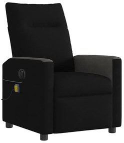Fekete szövet elektromos dönthető masszázsfotel