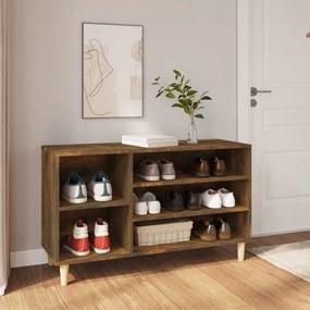 vidaXL fĂŒstös tölgy szĂnƱ szerelt fa cipĆsszekrĂ©ny 102 x 36 x 60 cm