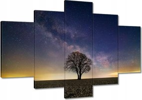 Vászonkép 120x80 Magányos fa és csillagok