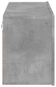 betonszürke falra szerelhető TV-szekrény 80 x 30 x 41 cm