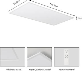 Brilagi - SLIMFRAME LED/80W/230V 120x60 cm dimmelhető mennyezeti lámpa fehér + távirányító