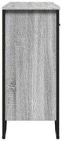 szürke sonoma színű szerelt fa tálalószekrény 97x32,5x74,5 cm