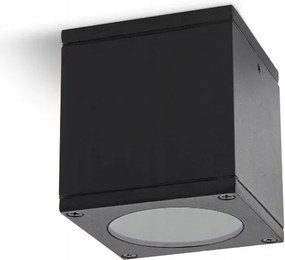 Mennyezeti lámpatest falra szerelhető négyzet GU10 fix Fekete Hermetikus Querk 1 IP54