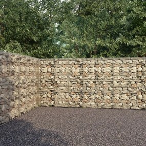 vidaXL horganyzott acél gabion fal borítással 600 x 30 x 200 cm