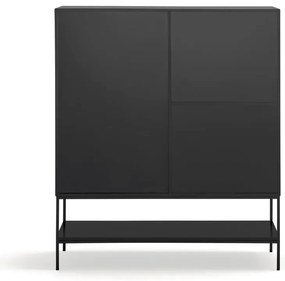Fekete szekrény 120x140x45 cm Platt – Teulat
