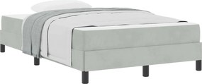 vidaXL Boxrugós ágy matracmal Világosszürke 120 x 220 cm szövet
