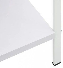 4 szintes fehér szerelt fa könyvespolc 60 x 27,6 x 124,5 cm