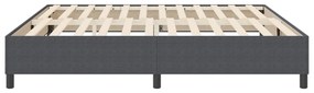 Boxspring Ágy Sötétszürke 200x200 cm Kordbársony