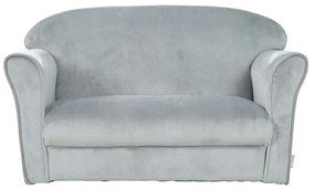 Világosszürke bársony gyerek kanapé 78 cm Lil Sofa – Roba