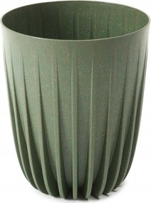 Fedél Virágtartó betéttel Magas dekoratív terasz erkély Zöld h23 cm