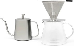 Ezüstszínű rozsdamentes acél kotyogós kávéfőző 500 ml Slow Coffee – Leopold Vienna