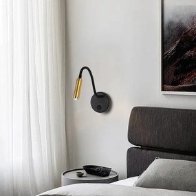 Brilagi - LED Dimmelhető flexibilis fali lámpa MAYA 1xG9/4W/230V fekete/arany