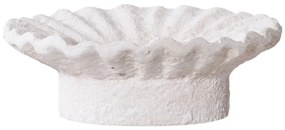 Gyertyatartó, cement, fehér, 2db