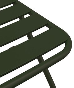 Összecsukható Kerti Székek 2 db Sötét Zöld 42x52x82 cm Porszórt Acél