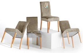 Szürkésbézs gumis szék huzat szett 4 db-os 48 cm Sento – Restilo