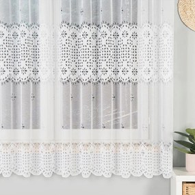 Függöny Meteráru Zsakárd Mintás 180cm fehér