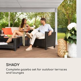 Blumfeldt Pantheon Cortina, pavilon, tetővel, 3x6 m, 4 oldalrész