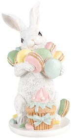Húsvéti nyuszi dekoráció figura macaron sütikkel 25 cm