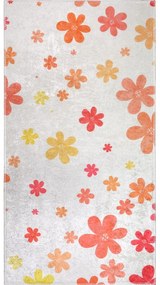 Narancssárga-elefántcsont színű mosható gyerek szőnyeg 80x150 cm Fall Flowers – Vitaus