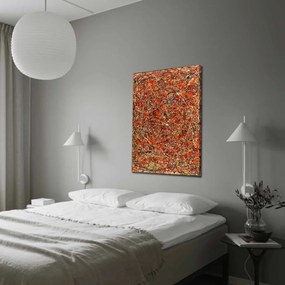 70100FAMOUSART-056 Jackson Pollock velúr vászonkép, 70 x 100 cm