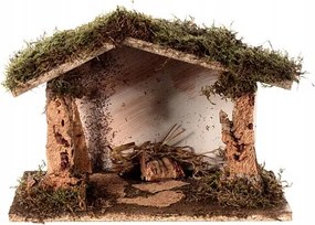 Karácsonyi Betlehem Istálló Dekoráció 30x15x19 CM Figurákhoz 10-12 CM