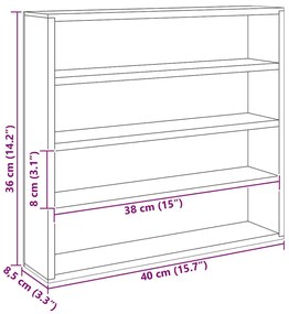 Fa gyűjtő kiállítótok Barna 40 x 8,5 x 37 cm Furnér