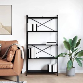 Könyvszekrény Musta tammi 80 x 30 x 153 cm Faanyag