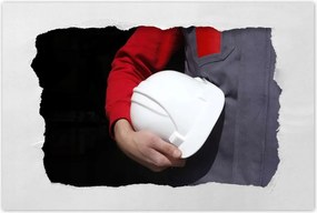 Poszterek 60x40 Fehér védősisak