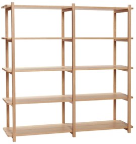 Natúr színű tölgyfa polcos állvány 150x150 cm Mason – Hübsch