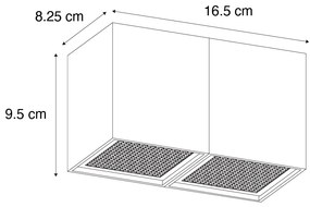Design spotlámpa arany 2-lámpás - Qubo Honey