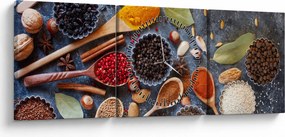 Kép - Fűszerek (órával) (90x30 cm)